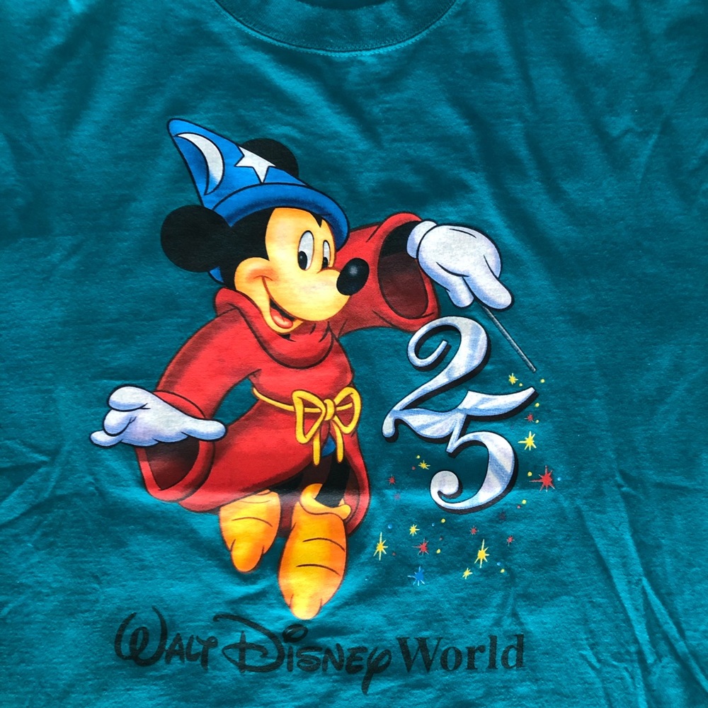 Vintage DISNEY Mickey Walt Disney World 25th anniversary tee t-shirt